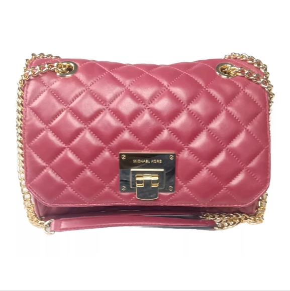 Michael Kors Vivianne Quilted Leather Shoulder Bag Crossbody Handbag Retail $398 - Picture 1 of 12